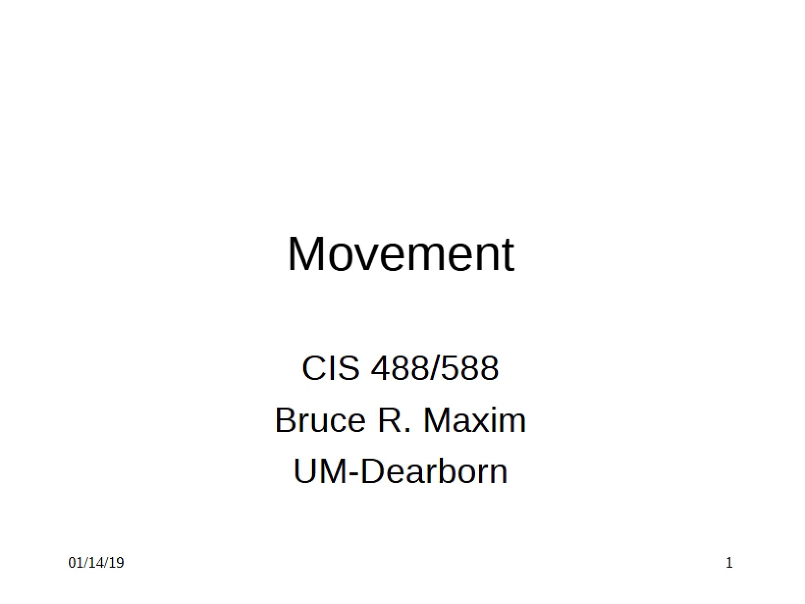 Mechanics of Movement