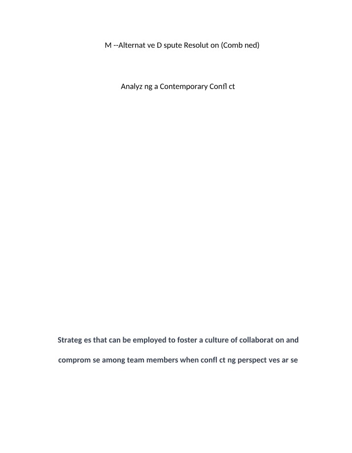 Conflict Strategies - Promoting Collaboration and Compromise
