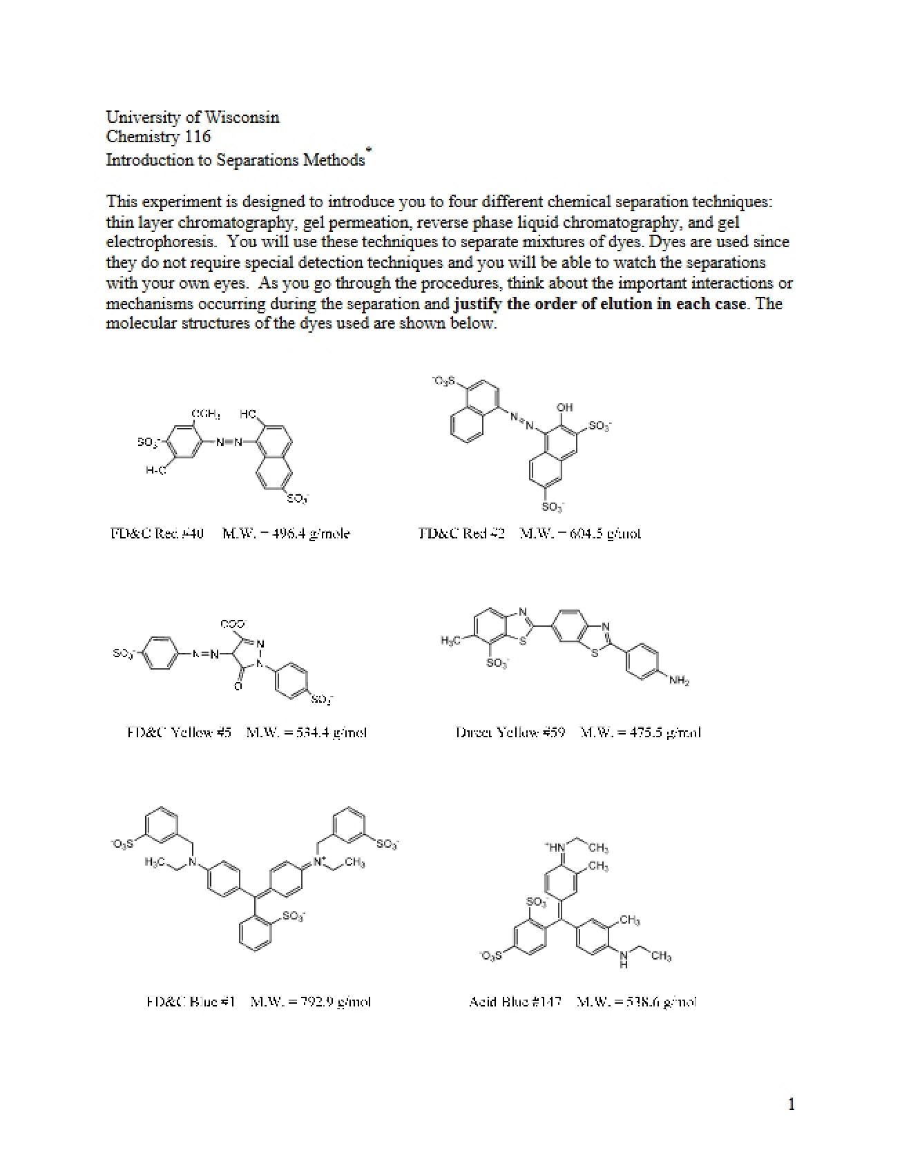 Separations Methods Overview