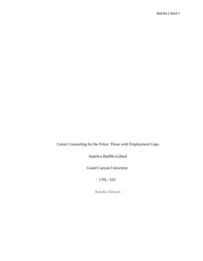 Career Counseling for Felons and Those with Employment Gaps