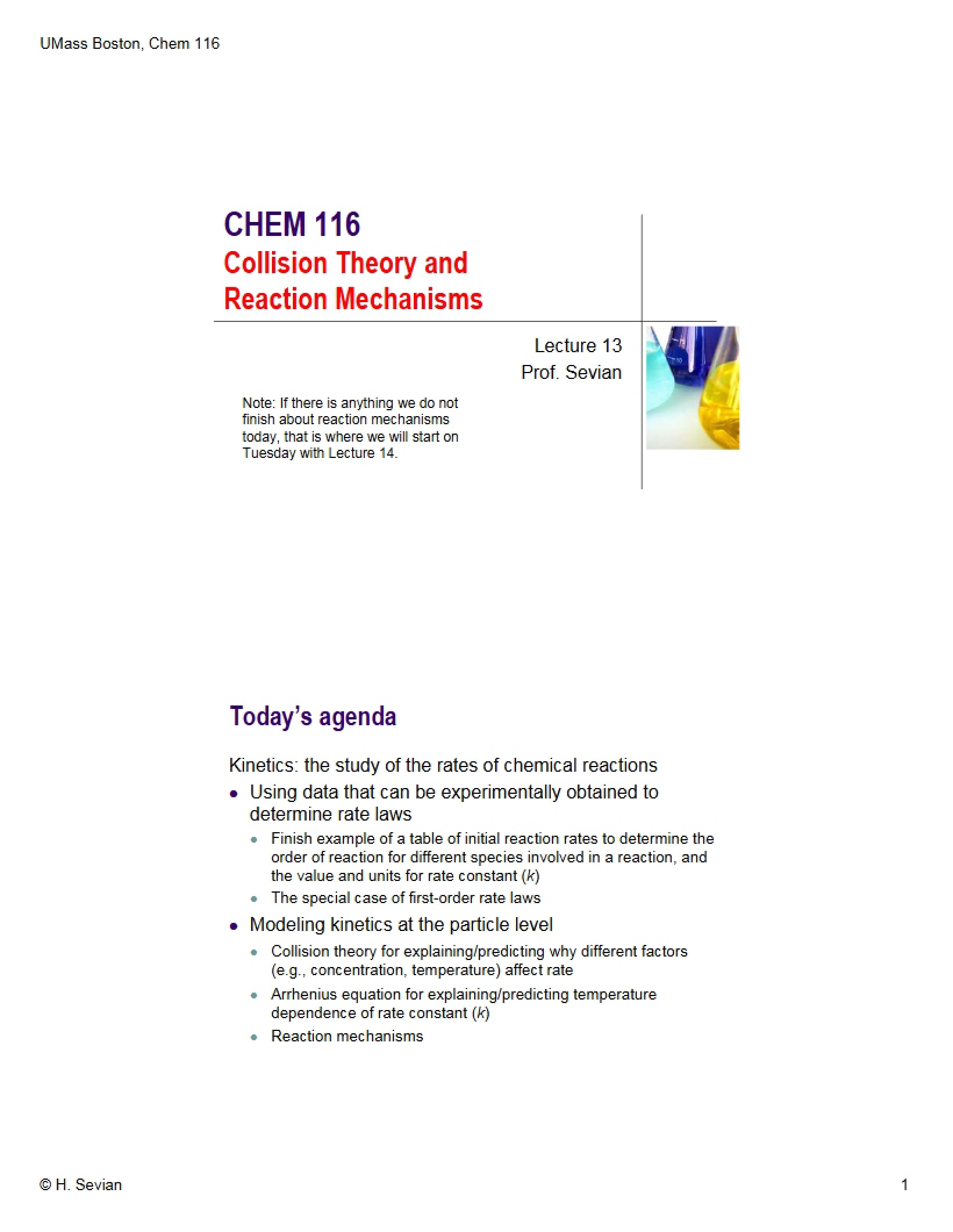 Reaction Mechanisms and Collision Theory
