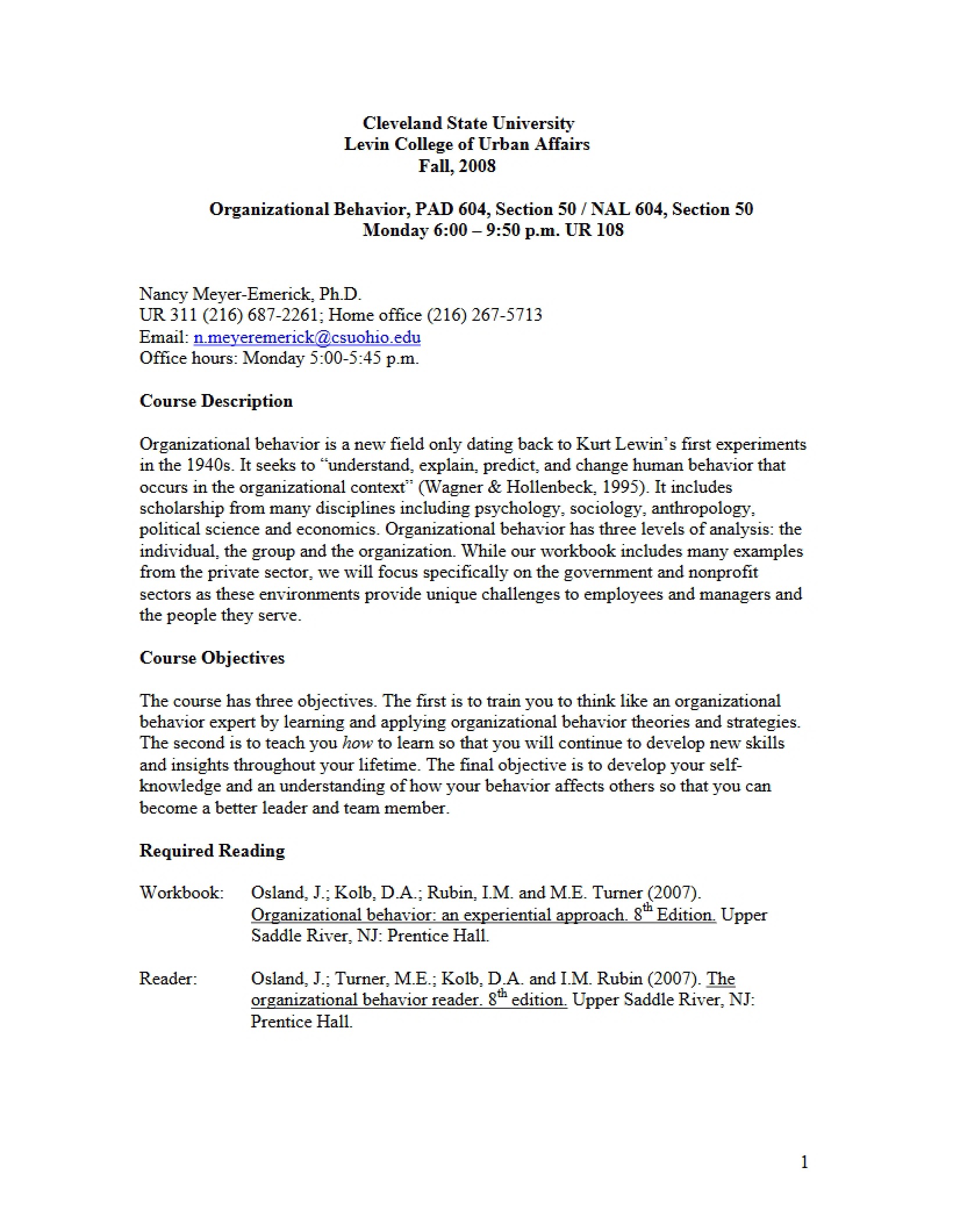 Course Syllabus PAD 604