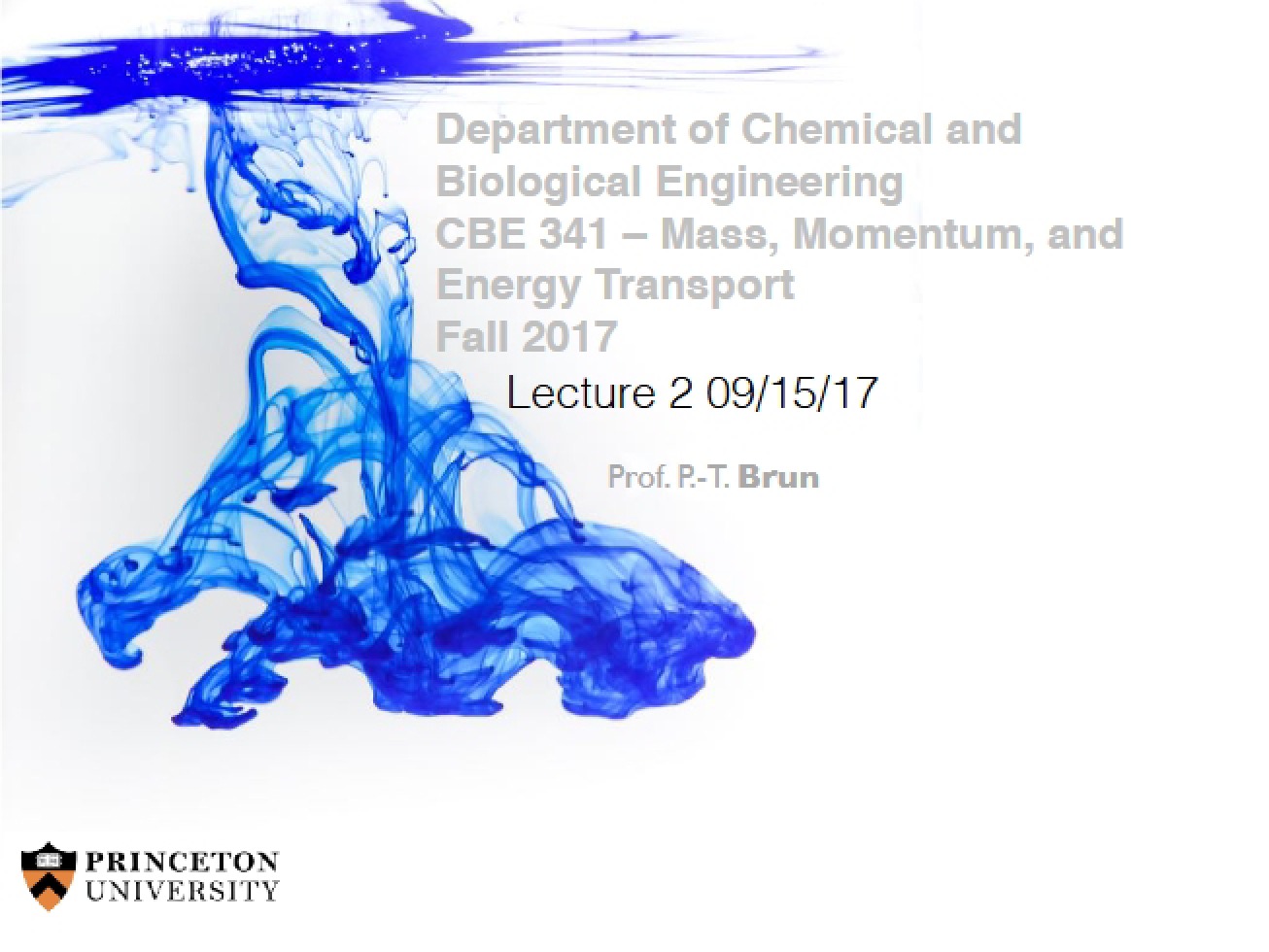 Second Class for Chemical Engineering Fluid Operations