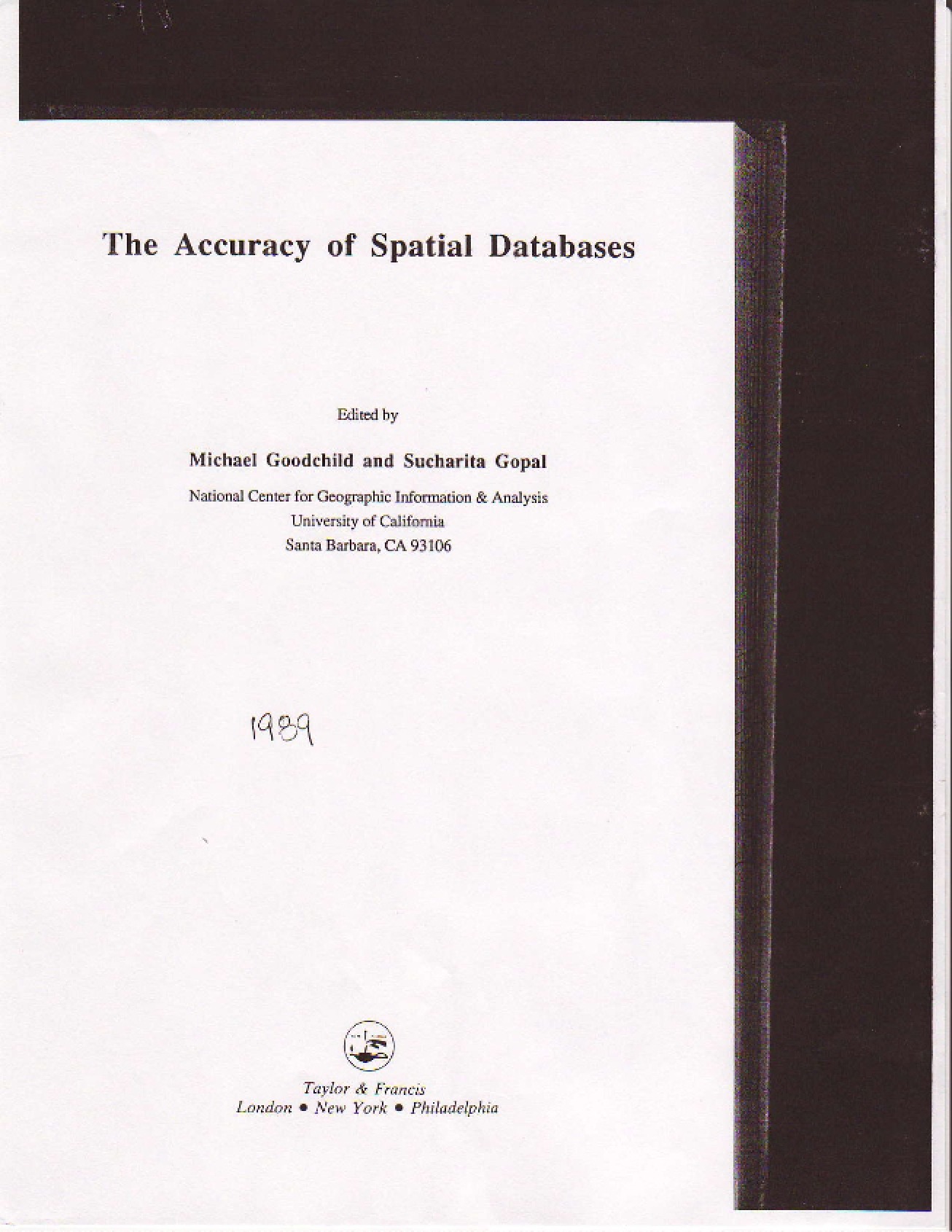 Accuracy of Spatial Databases