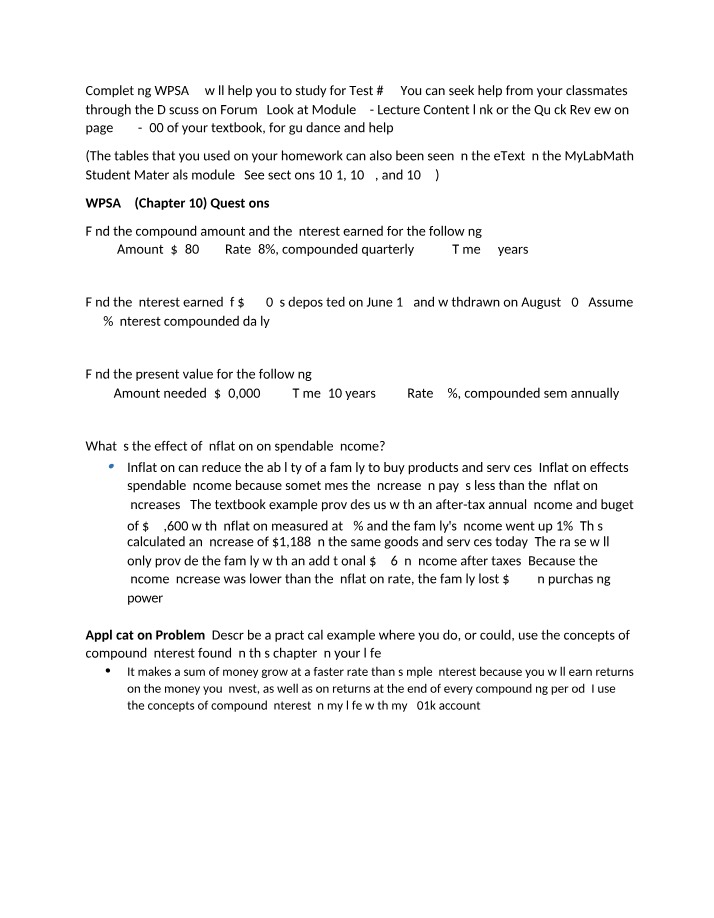 Chapter 10 Questions - WPSA 7