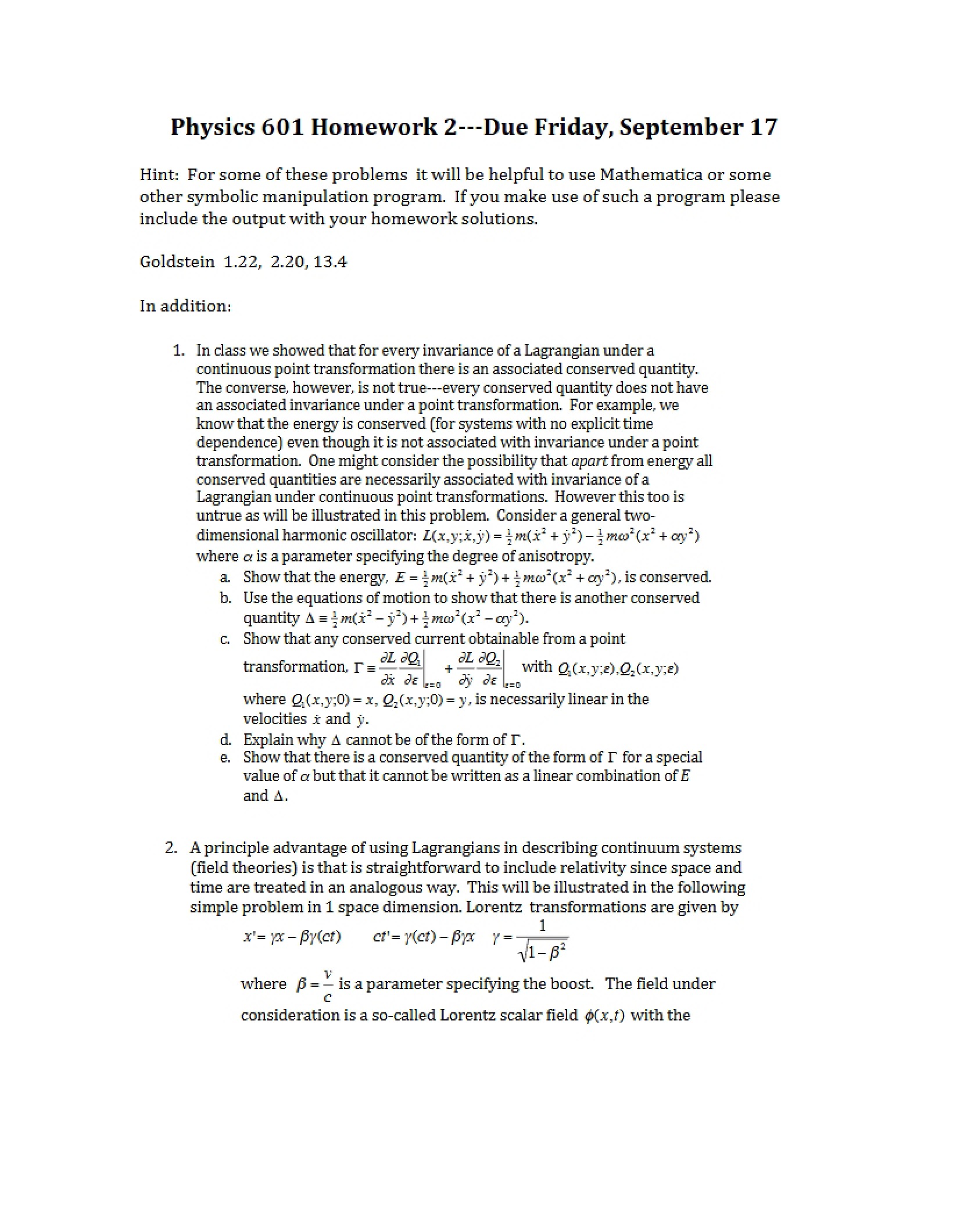 Second Homework