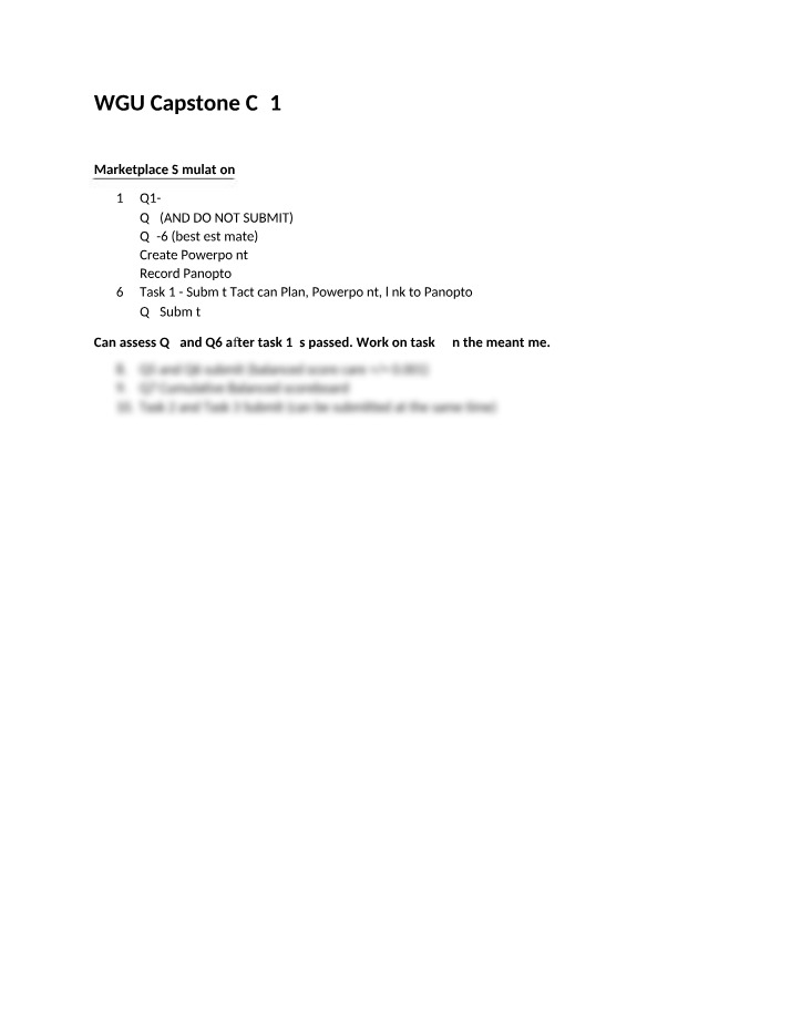 Task Submission for Marketplace Simulation