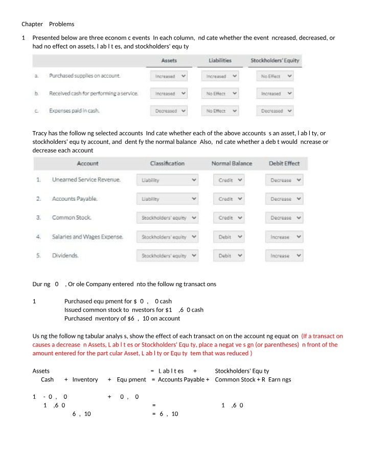 Problems for Chapter 3