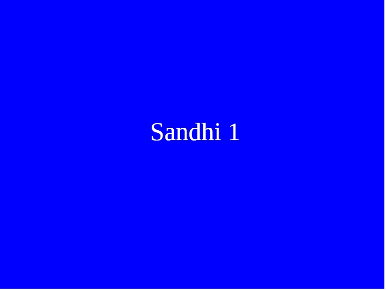 Sandhi Part 1