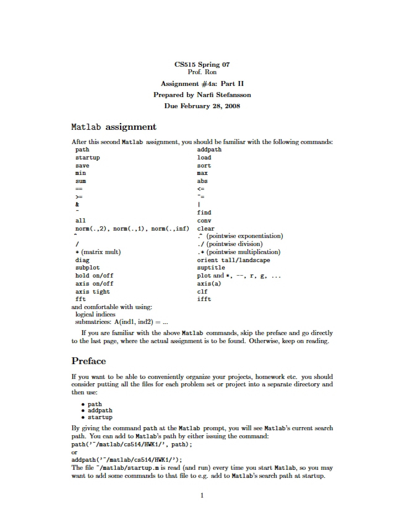 Assignment Four