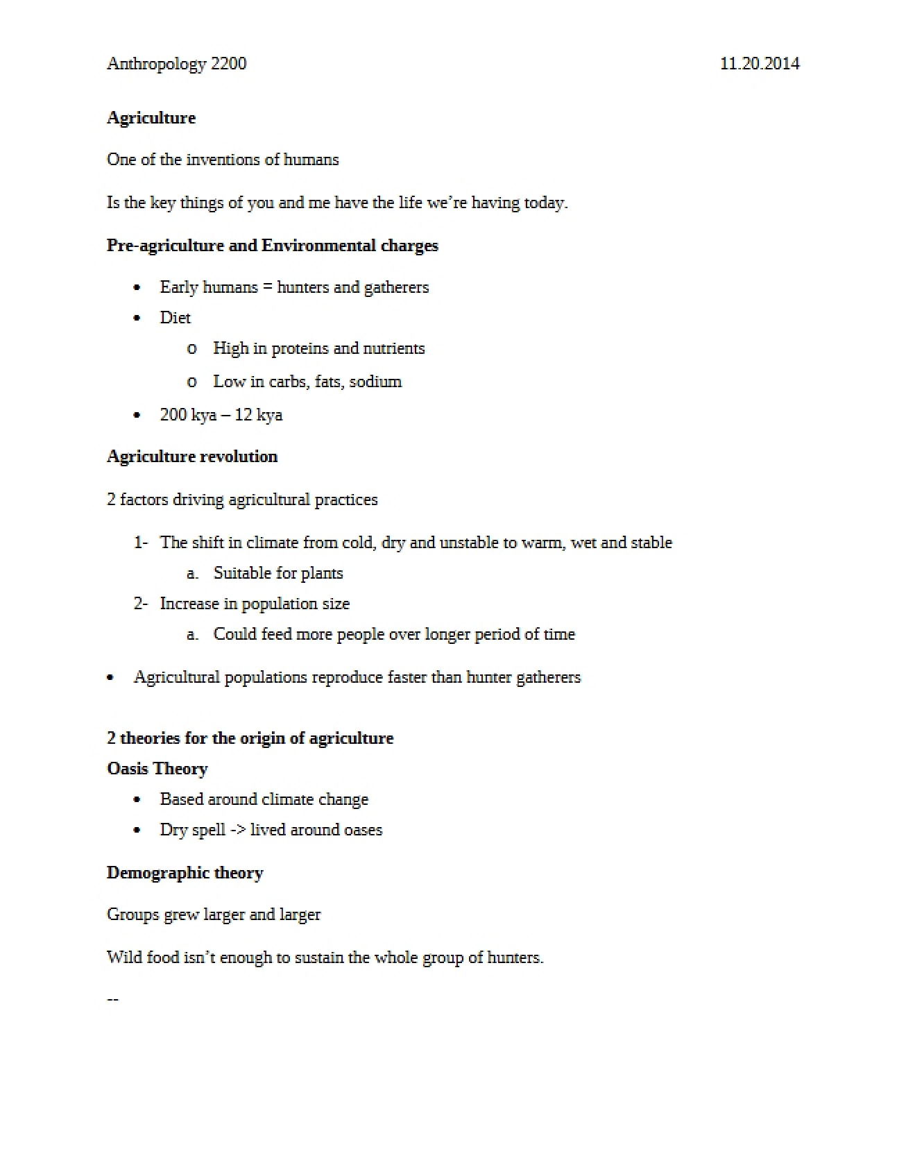 Introduction to Agriculture
