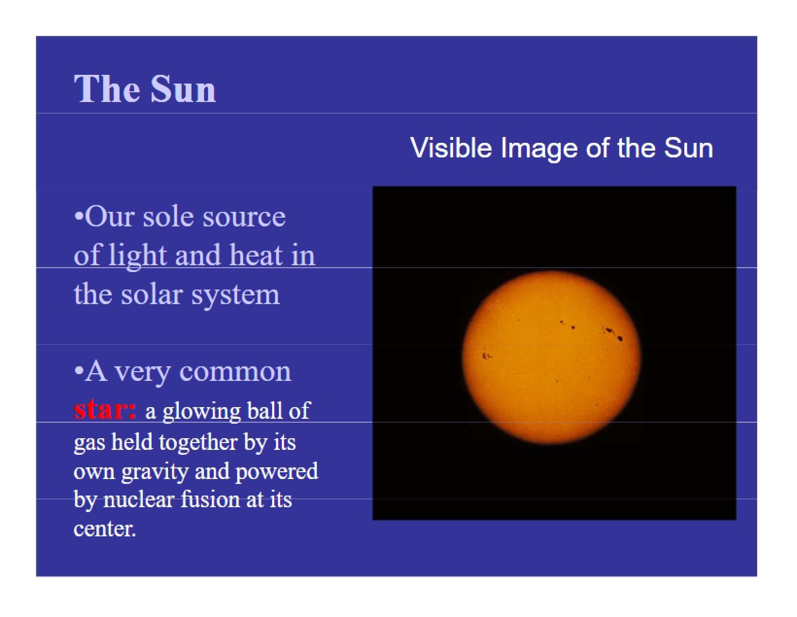 Sun Overview