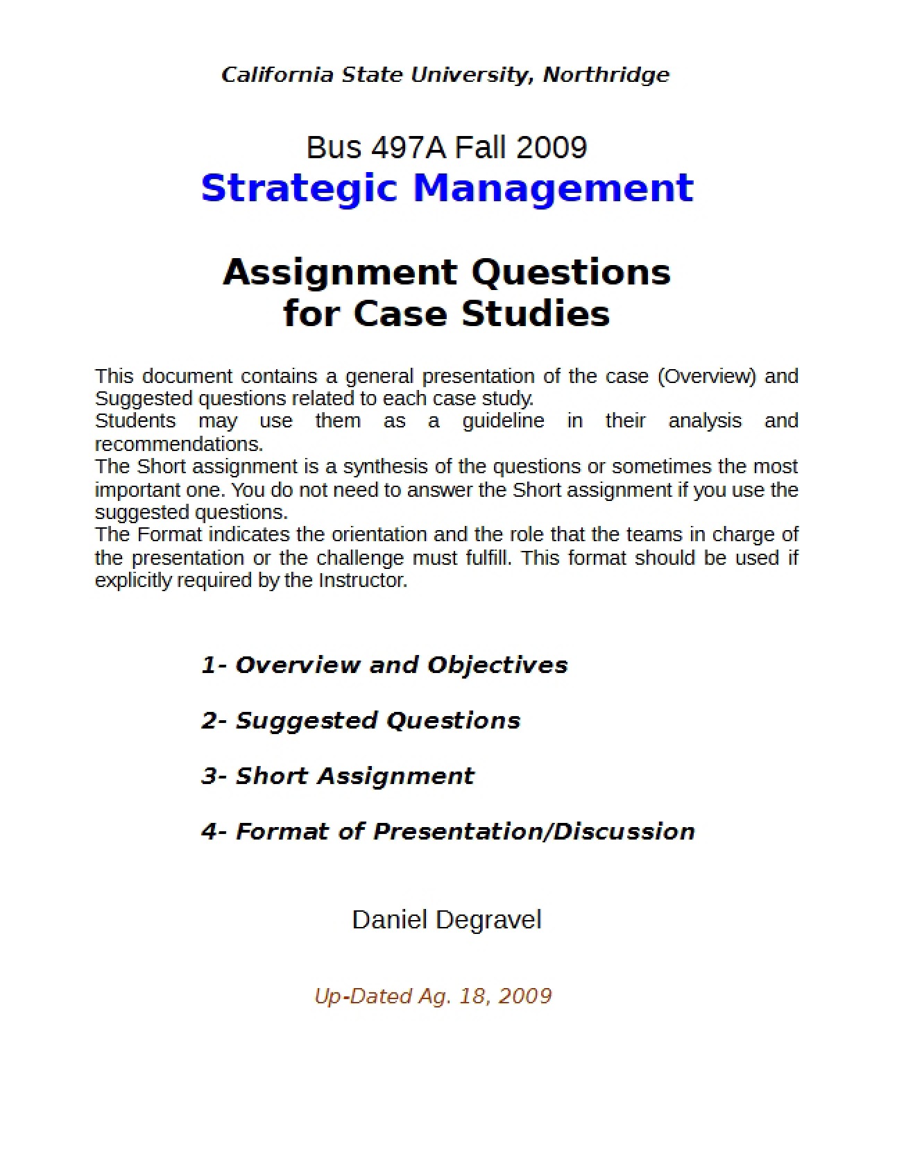 Case Study Assignment Questions (v2)