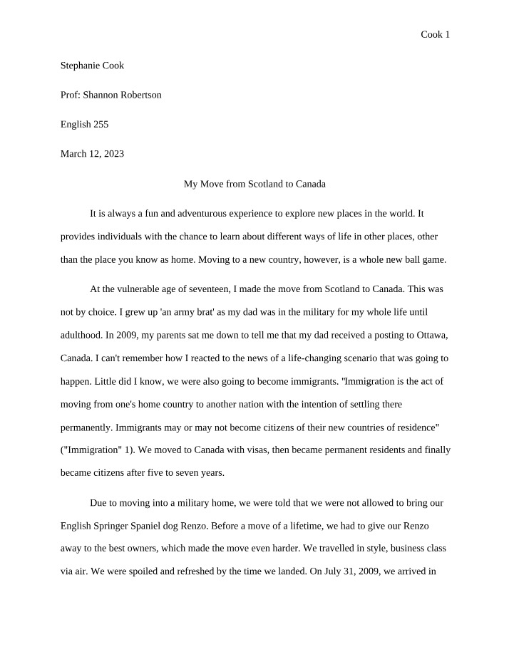 Moving from Scotland to Canada - A Life-Changing Adventure