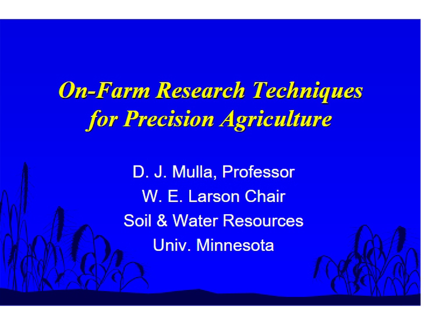 Precision Agriculture Farm Research Techniques