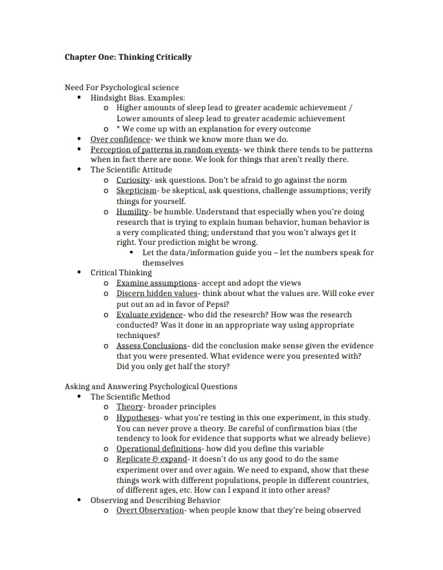 Chapter One Overview