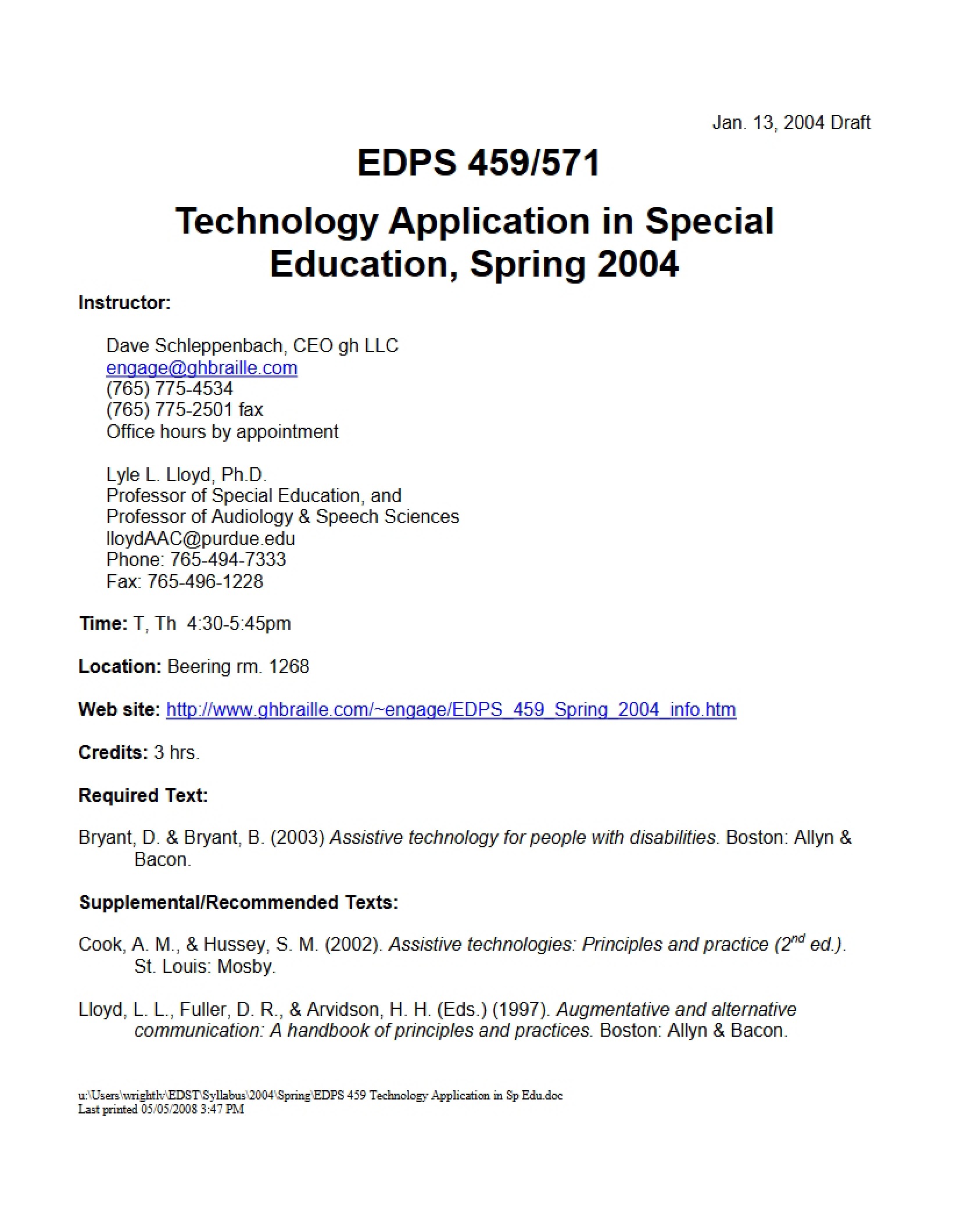 Syllabus