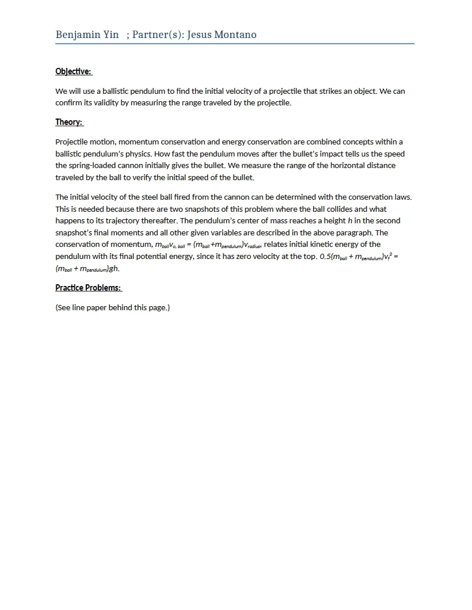 Physics 50 Notes