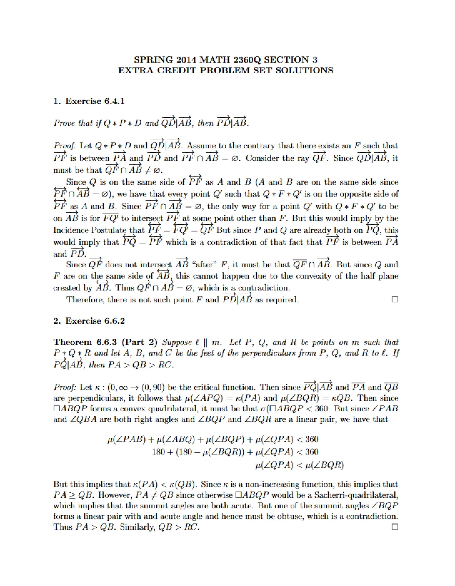 Solutions Extra Credit (2360Q)
