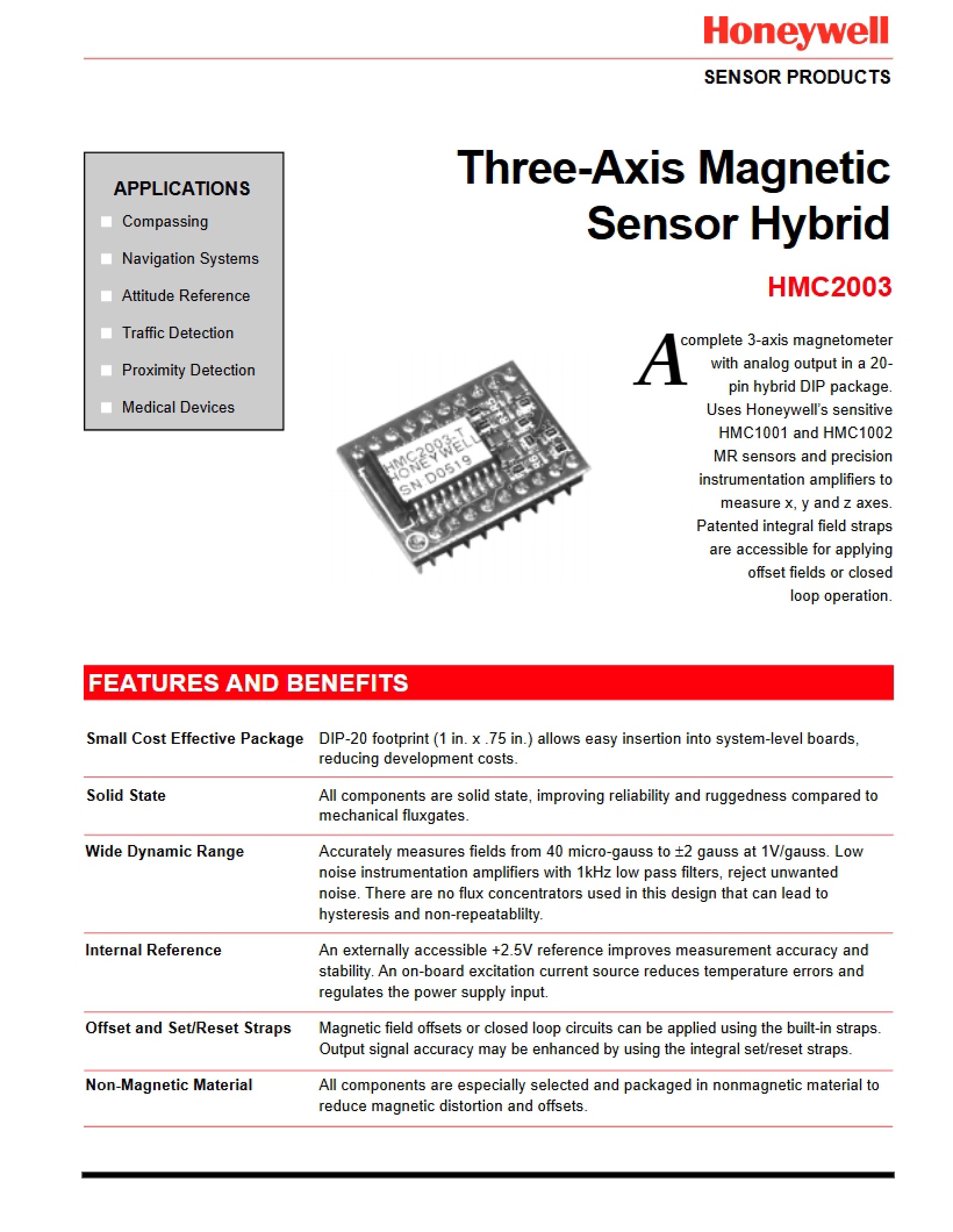 Hybrid Three-Axis Magnetic Sensor