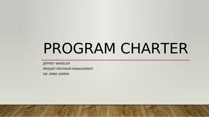 Charter for Program
