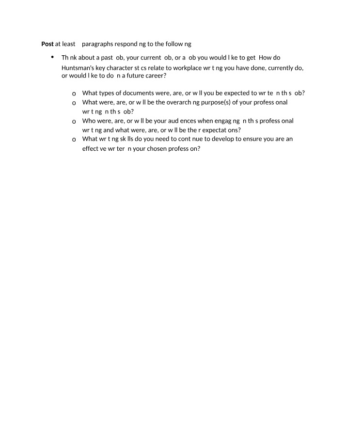Writing Reflection for the Workplace