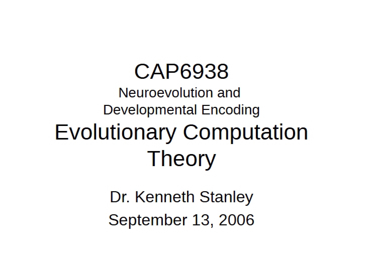 Theory of Evolutionary Computation