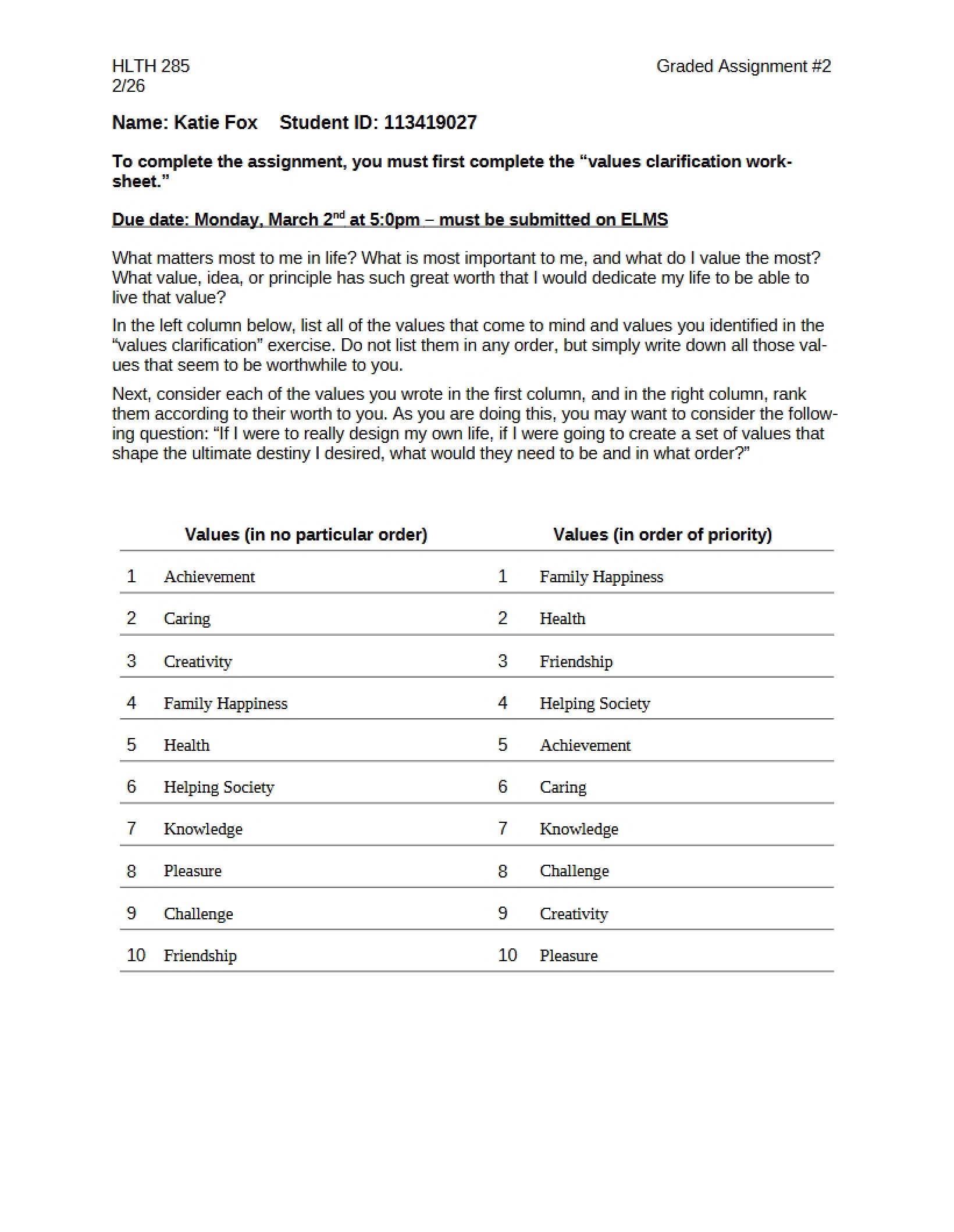 Course Assignment