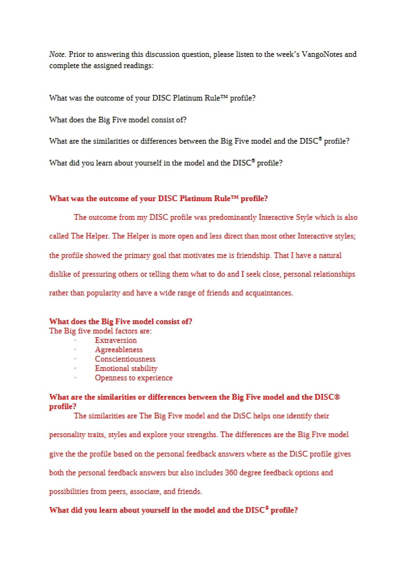Business Assignment