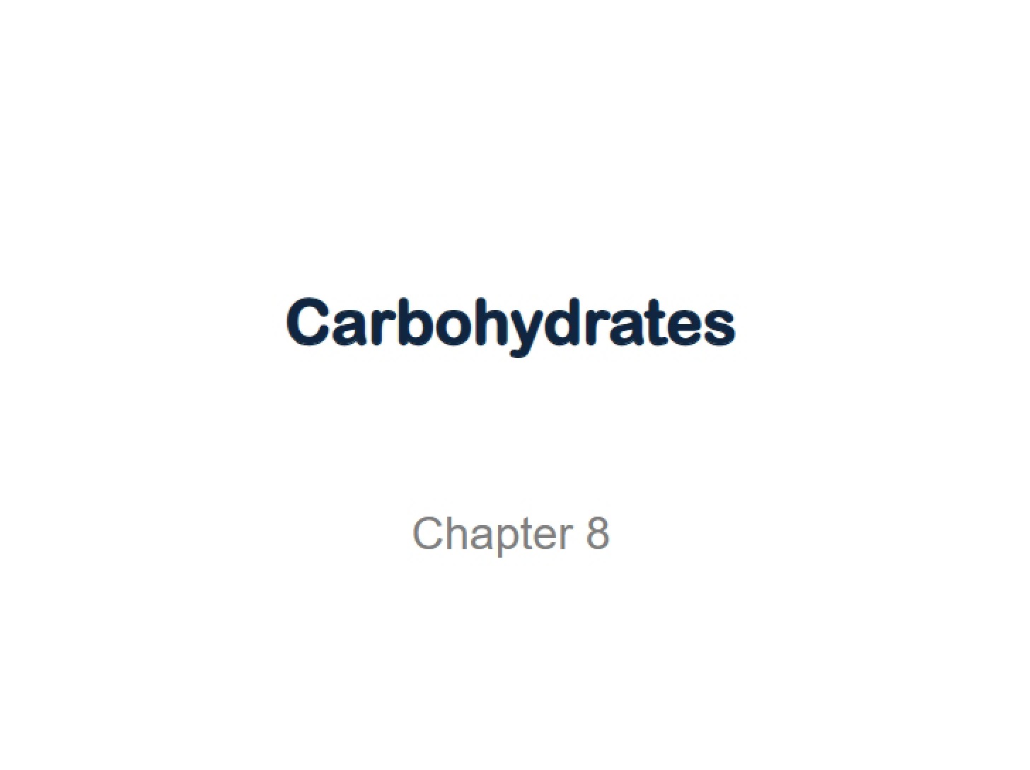 Carbohydrates (2013)