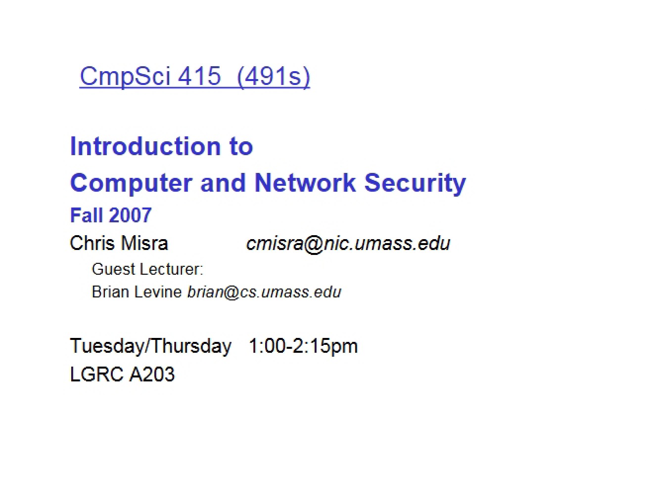 ComputerNetwork Security Intro