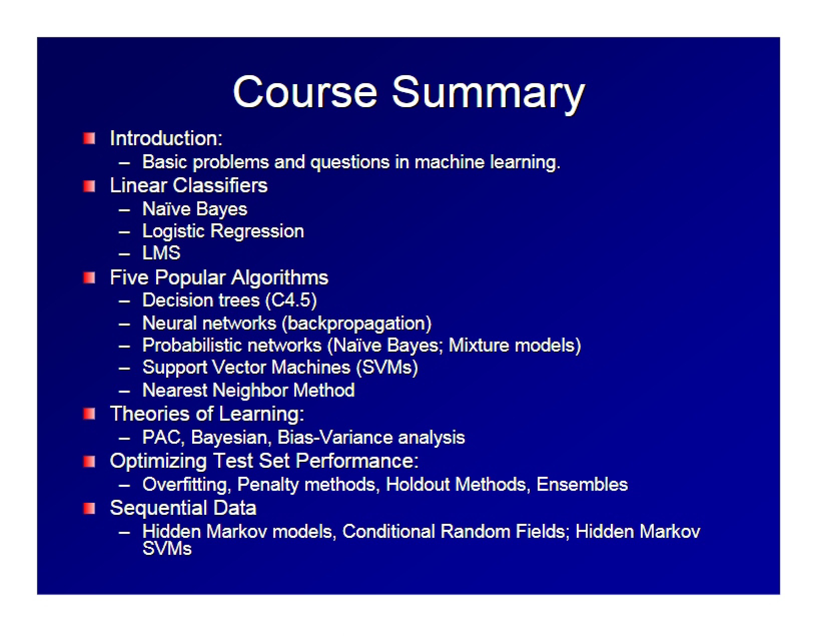 Romanticism Course Summary