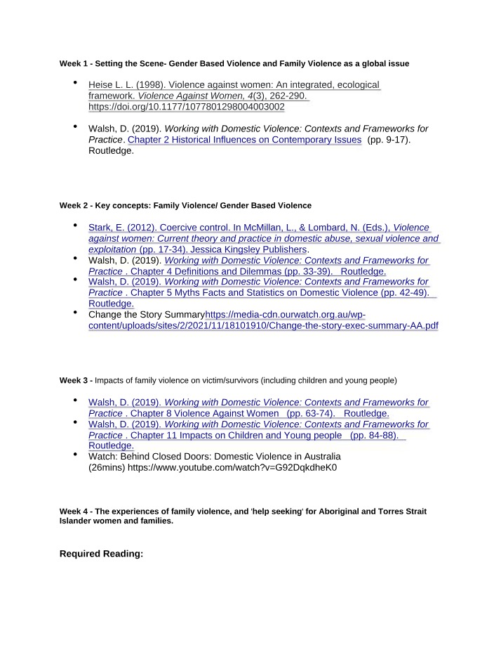 Understanding Family and Gender-Based Violence