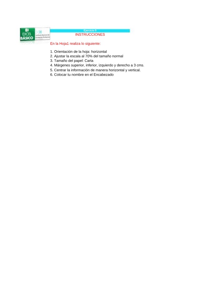 Instrucciones del Ejercicio 5