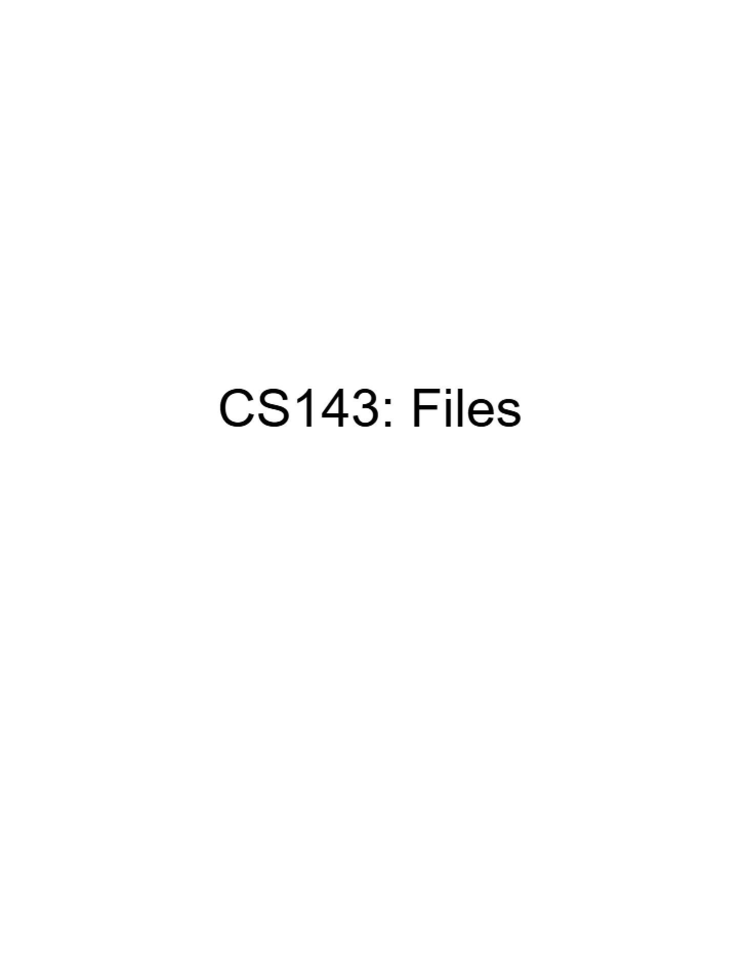 Course Files