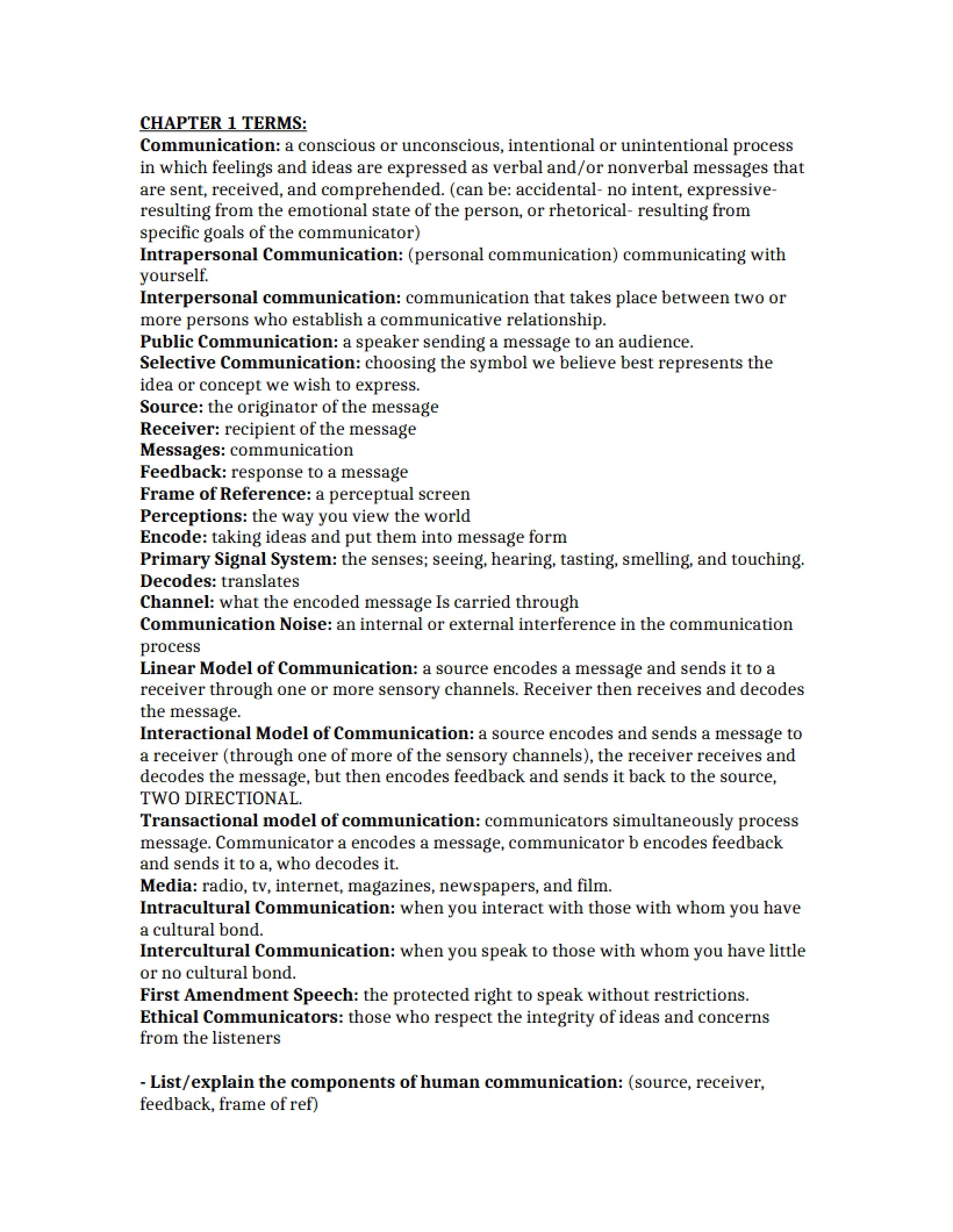 COMM 107 Chapter 01 Overview