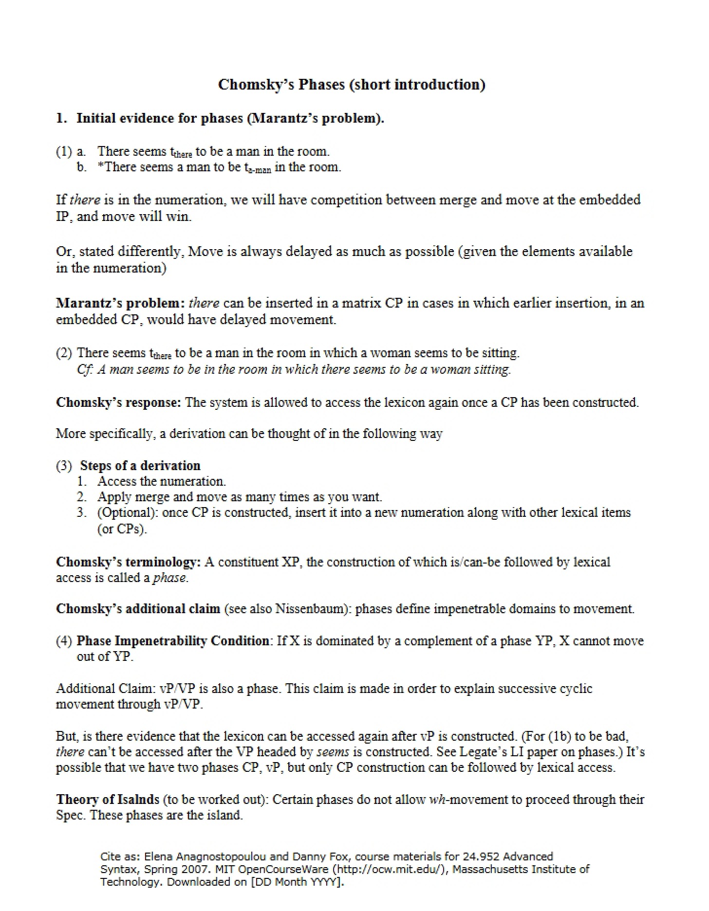 Notes for Study