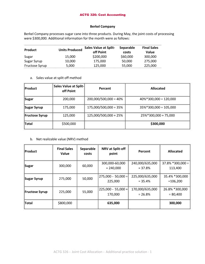 Joint Cost Allocation Methods and Examples in Cost Accounting