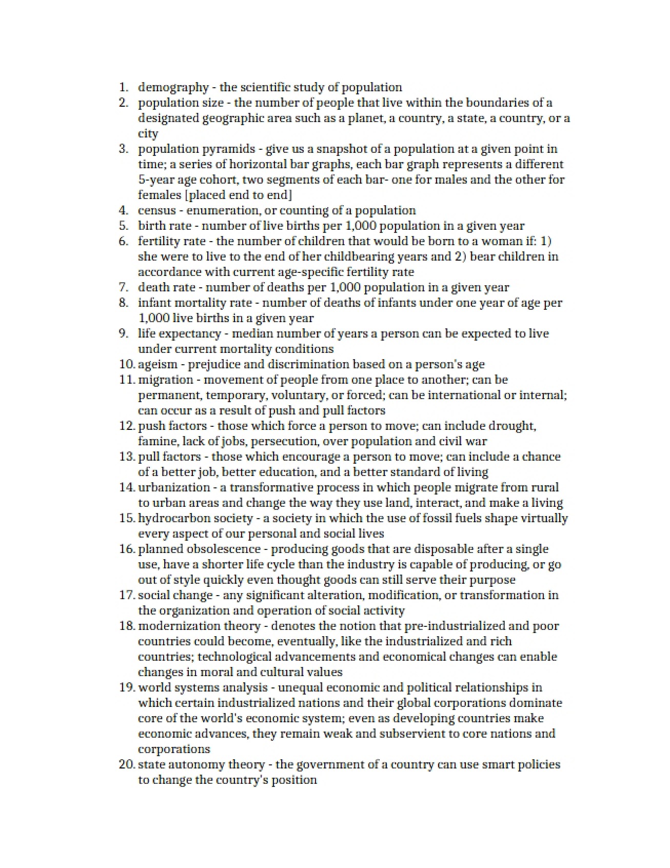 Introduction to Sociology Study Guide