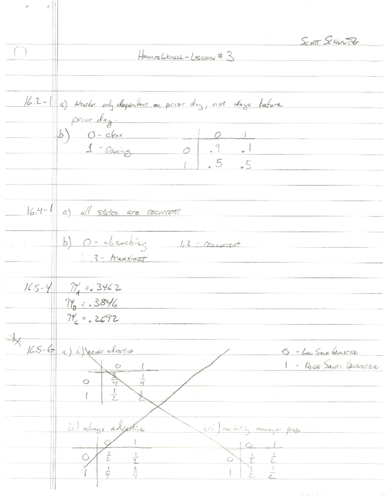 Lesson Three Homework