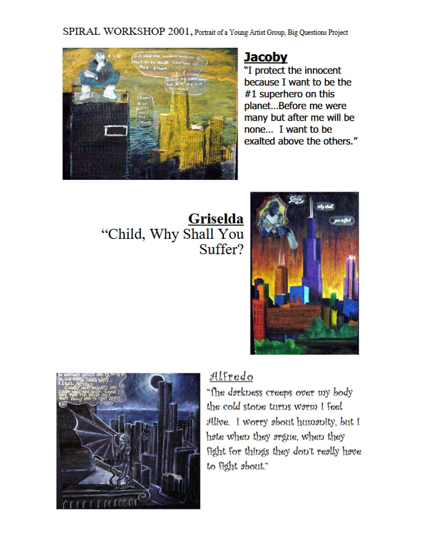 Samples of Big Questions