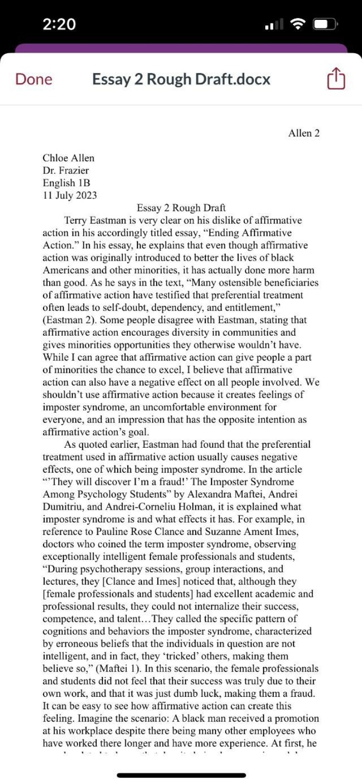 Rough Draft for Essay 2