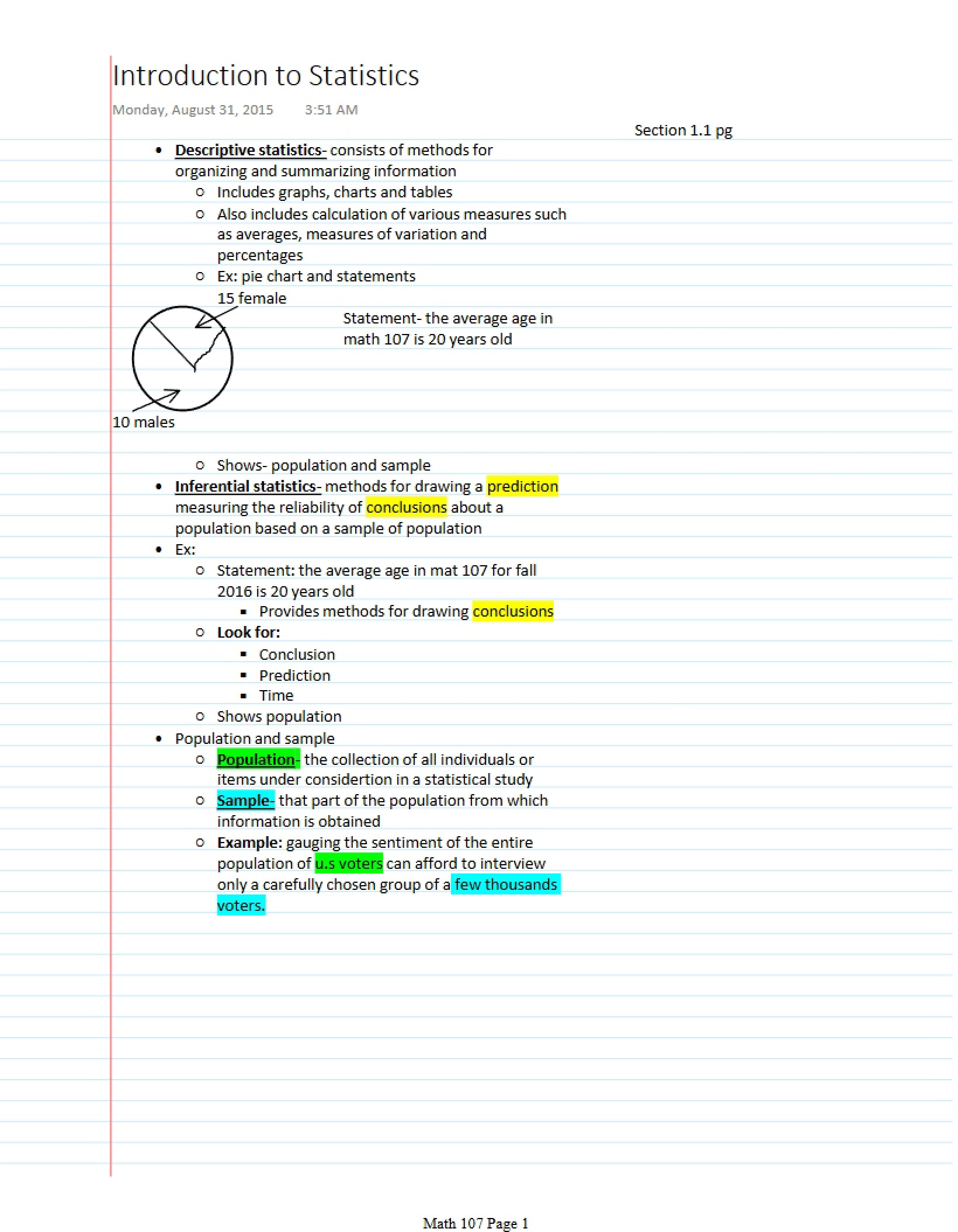 Statistics Introduction
