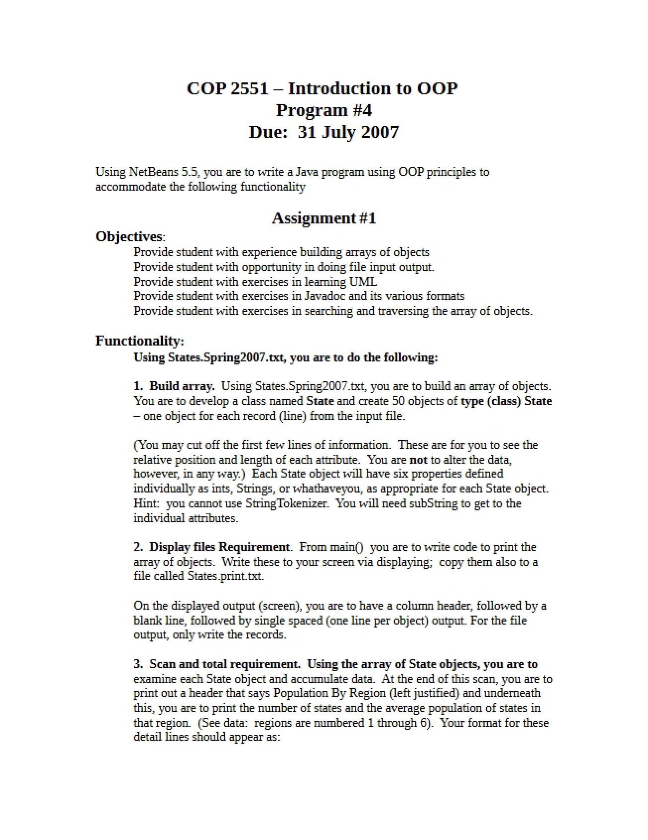 Class Notes Object Oriented Programming