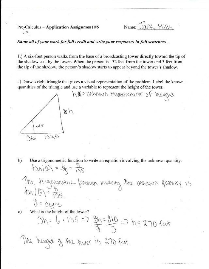 Tower Height and Shadow Length Problem Solving