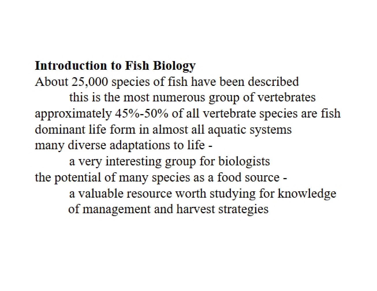 Fish Biology Fundamentals