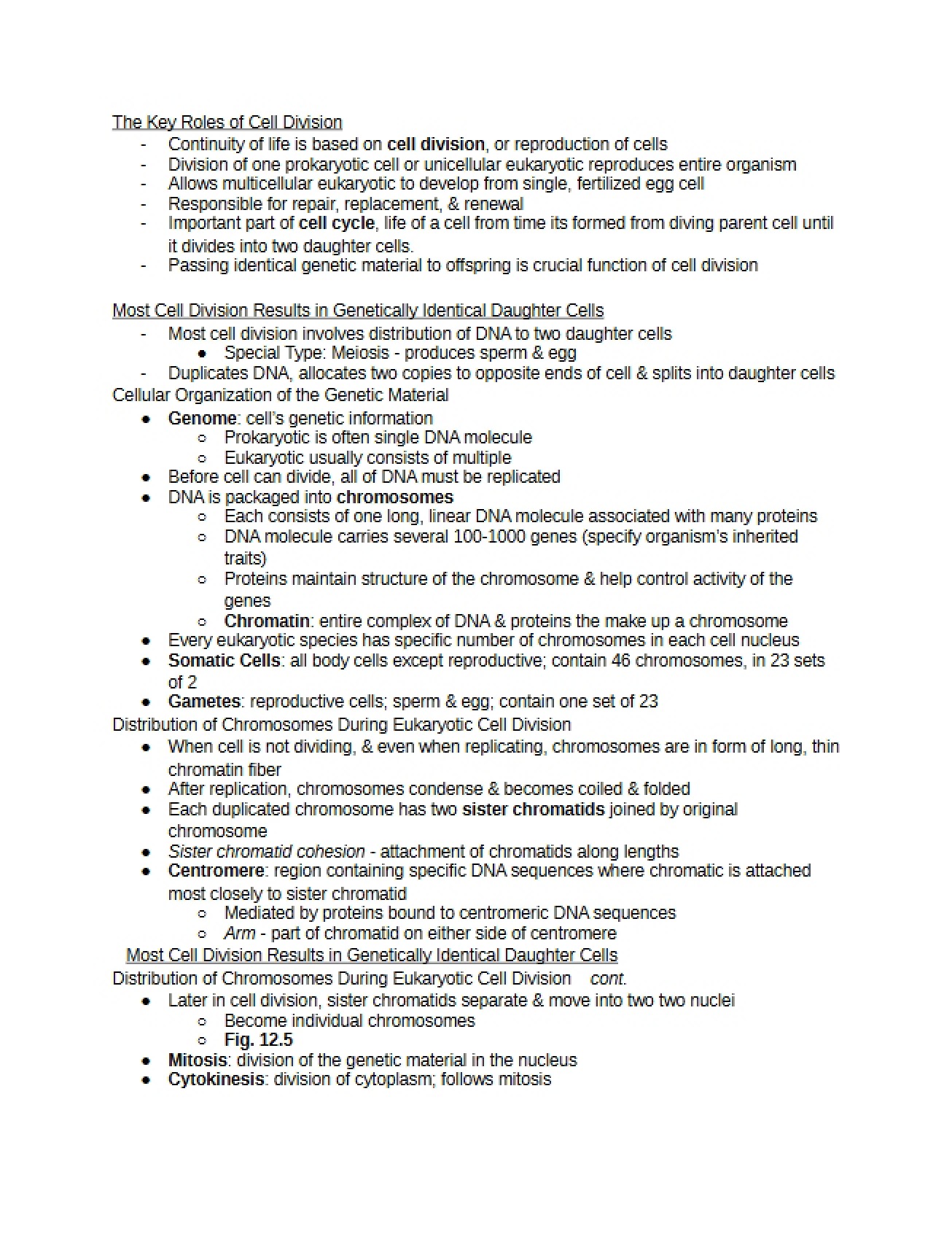 Chapter 12 The Cell Cycle