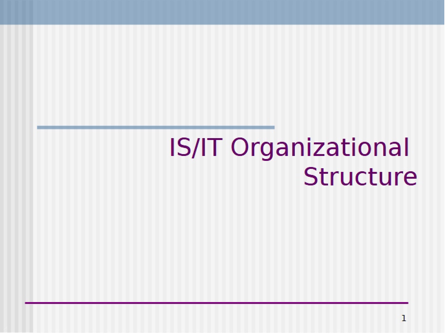 Org Structure ISIT
