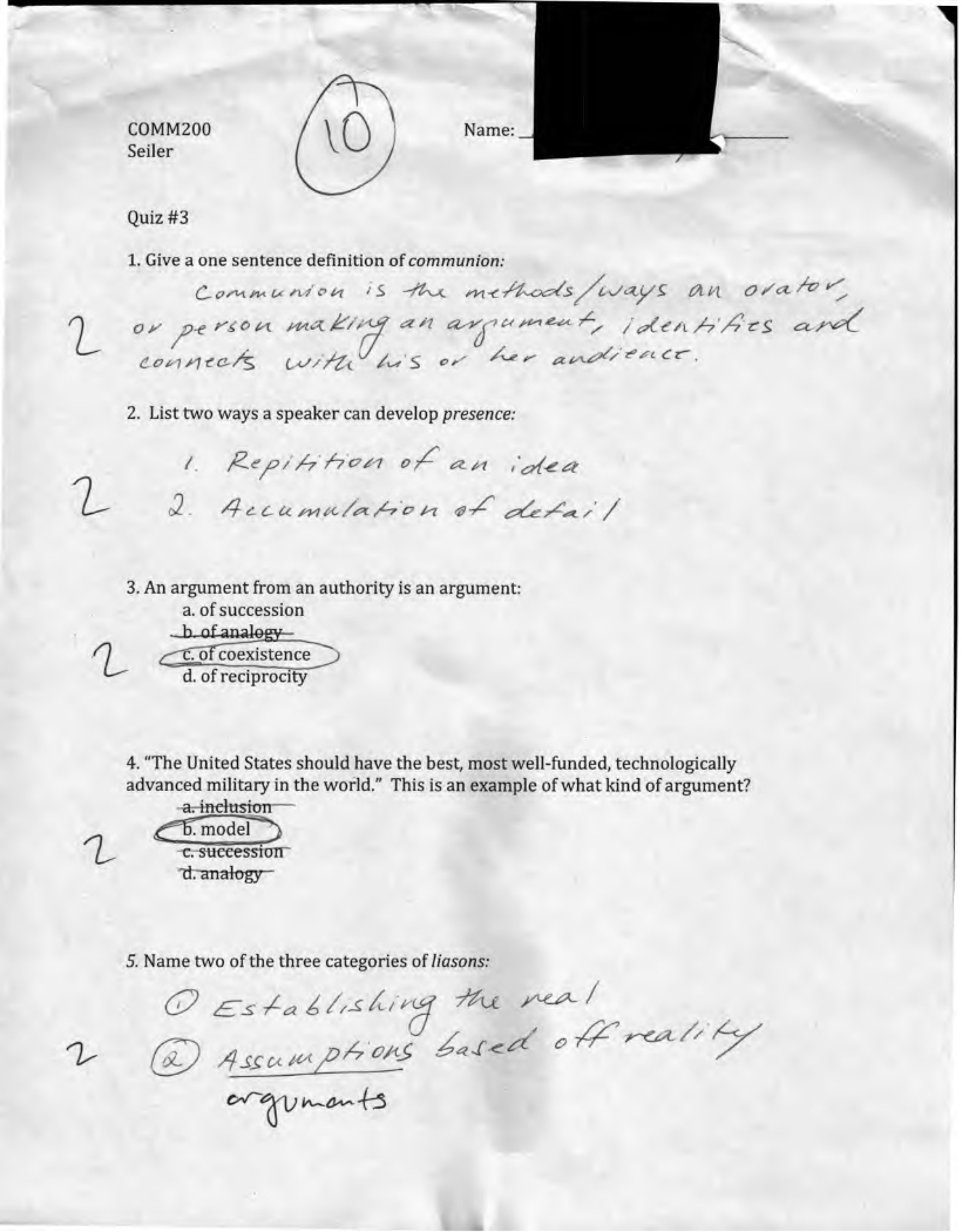 Third Quiz