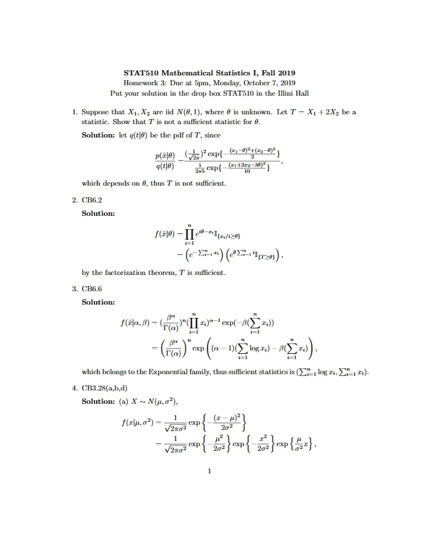 Solution to Homework 3
